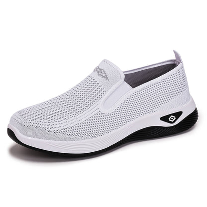 GifitoLuck Women’s Breathable Knit Slip-On Shoes, Lightweight Soft Sole Casual Comfort Loafers, Easy Everyday Walking Gift for Mum or Grandma