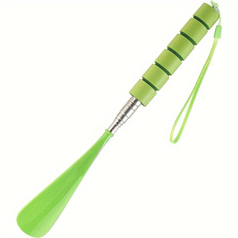 GifitoLuck Adjustable Shoe Horn, Stainless Steel Long Handle Shoehorn with Non-Slip Grip
