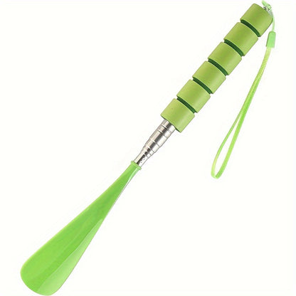 GifitoLuck Adjustable Shoe Horn, Stainless Steel Long Handle Shoehorn with Non-Slip Grip