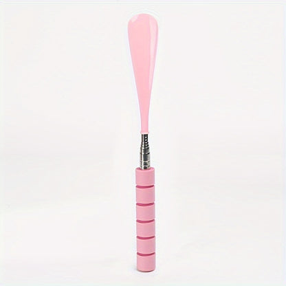 GifitoLuck Adjustable Shoe Horn, Stainless Steel Long Handle Shoehorn with Non-Slip Grip