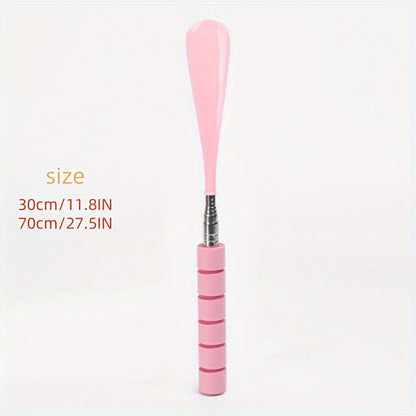 GifitoLuck Adjustable Shoe Horn, Stainless Steel Long Handle Shoehorn with Non-Slip Grip