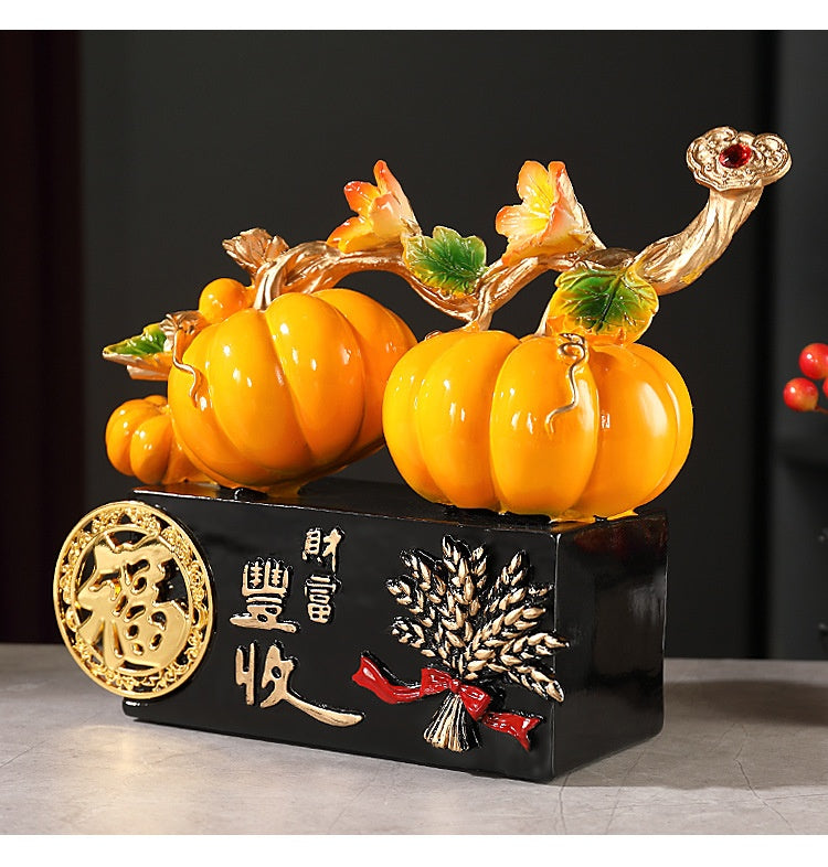 GiftoLuck Wealth and Abundance Wish Exquisite Pumpkin Ornament Gift Choice