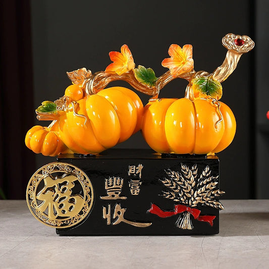 GiftoLuck Wealth and Abundance Wish Exquisite Pumpkin Ornament Gift Choice