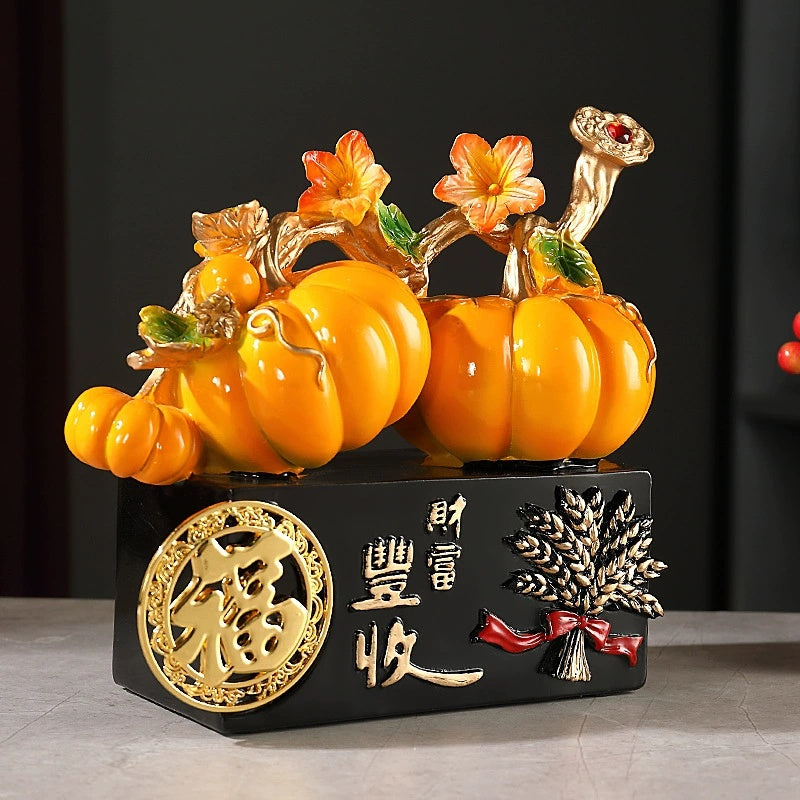 GiftoLuck Wealth and Abundance Wish Exquisite Pumpkin Ornament Gift Choice