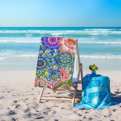 GiftoLuck Ocean World Sand Free Beach Towel Quick Dry Turtle Dolphin Summer Holiday Travel Towel