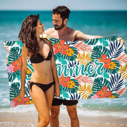 GiftoLuck Ocean World Sand Free Beach Towel Quick Dry Turtle Dolphin Summer Holiday Travel Towel