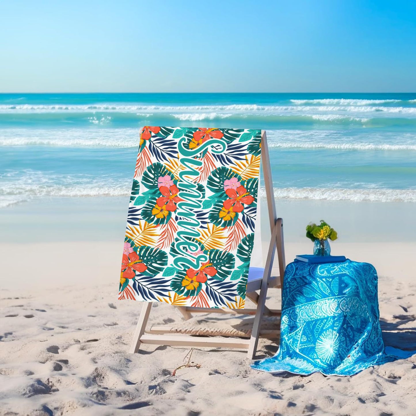 GiftoLuck Ocean World Sand Free Beach Towel Quick Dry Turtle Dolphin Summer Holiday Travel Towel