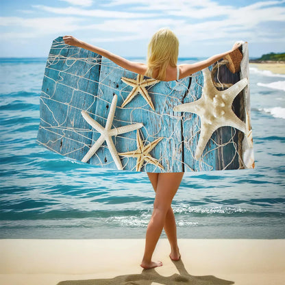 GiftoLuck Ocean World Sand Free Beach Towel Quick Dry Turtle Dolphin Summer Holiday Travel Towel