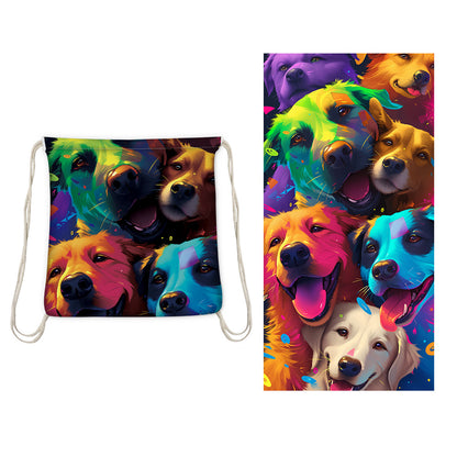 GiftoLuck 2-in-1 Backpack Beach Towel Quick Dry Travel Bag Summer Holiday Swimming Bath Towel