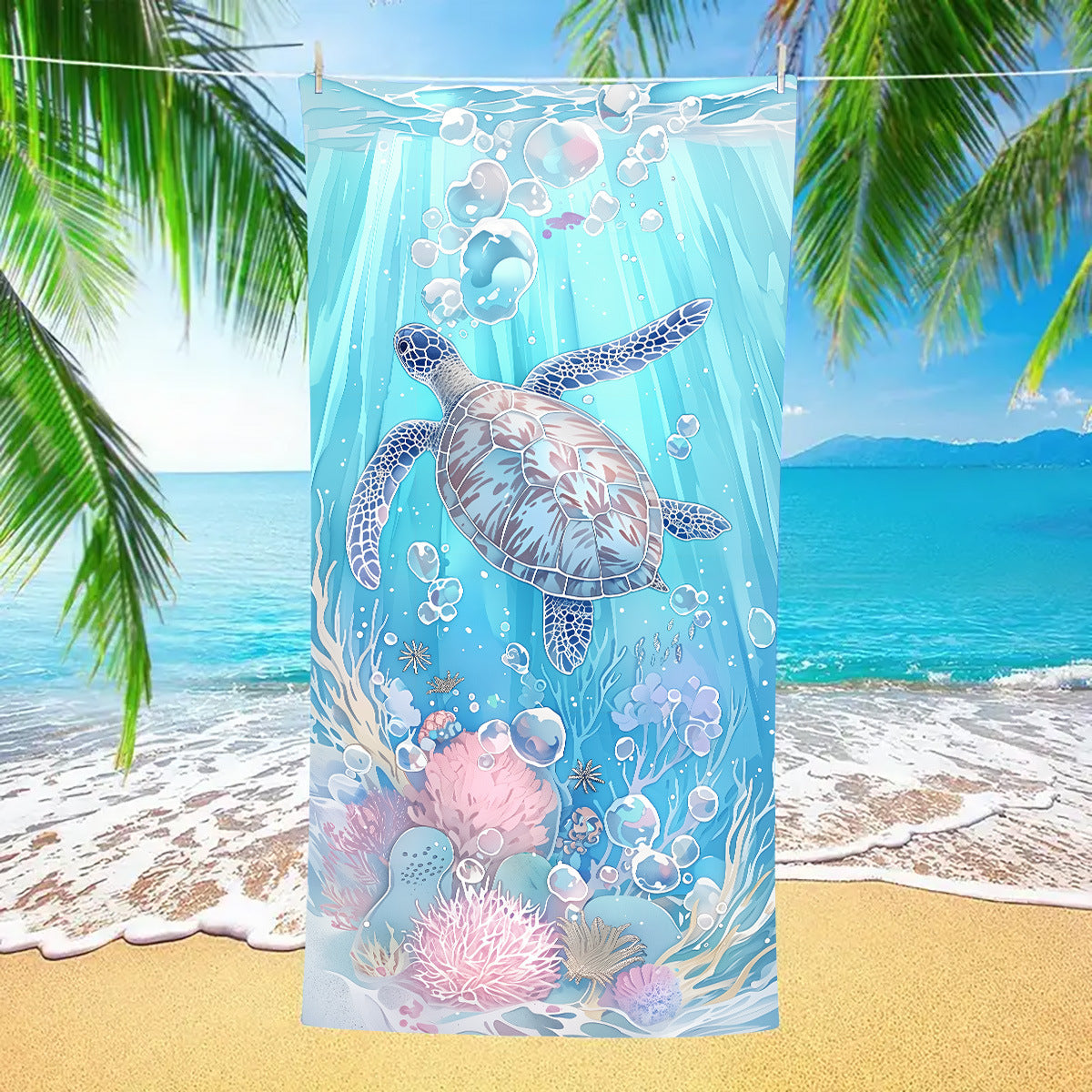 GiftoLuck 2-in-1 Backpack Beach Towel Quick Dry Travel Bag Summer Holiday Swimming Bath Towel