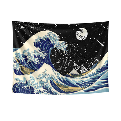 GiftoLuck Fantasy Landscape Tapestry Solar Wind Wall Hanging for Bedroom Decor, Living Room & Garden Party Background Cloth