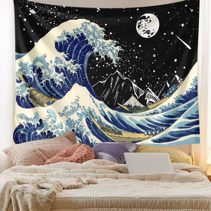 GiftoLuck Fantasy Landscape Tapestry Solar Wind Wall Hanging for Bedroom Decor, Living Room & Garden Party Background Cloth