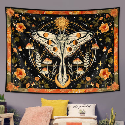 GiftoLuck Fantasy Landscape Tapestry Solar Wind Wall Hanging for Bedroom Decor, Living Room & Garden Party Background Cloth