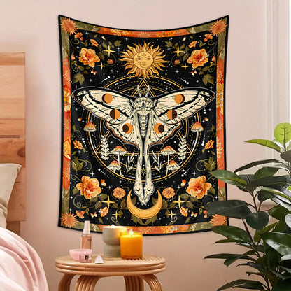 GiftoLuck Fantasy Landscape Tapestry Solar Wind Wall Hanging for Bedroom Decor, Living Room & Garden Party Background Cloth