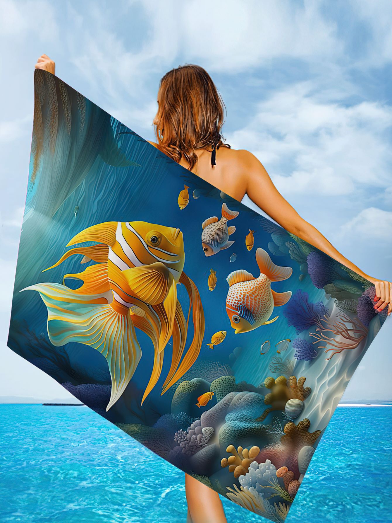 GiftoLuck Turtles Printing Beach Towel Quick Dry Sand Free Microfiber Holiday Travel Towel