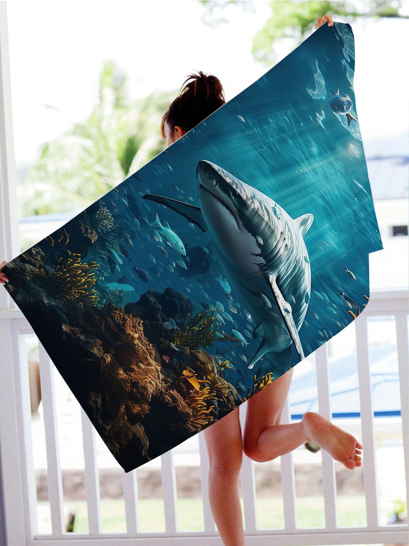 GiftoLuck Turtles Printing Beach Towel Quick Dry Sand Free Microfiber Holiday Travel Towel