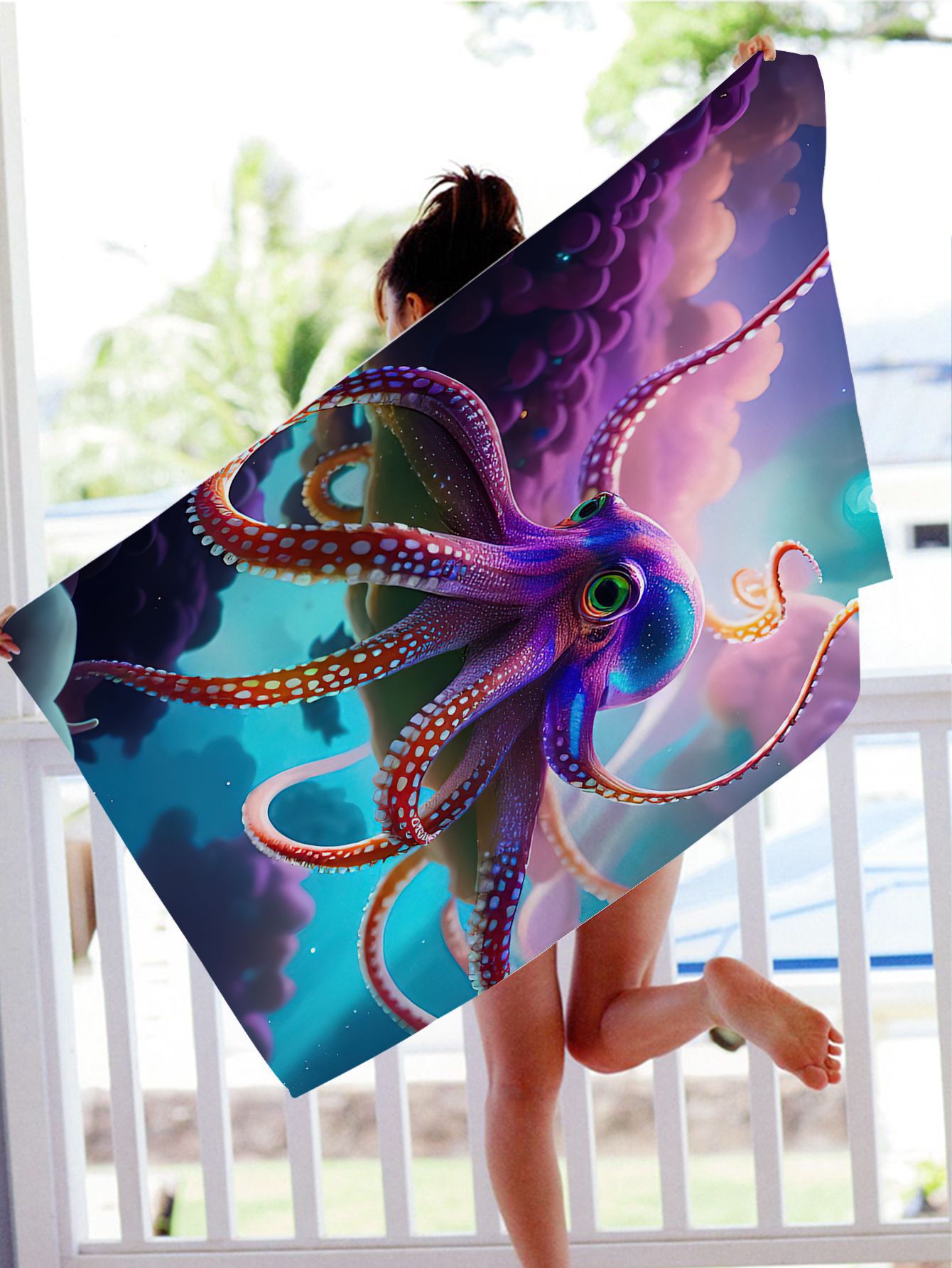 GiftoLuck Turtles Printing Beach Towel Quick Dry Sand Free Microfiber Holiday Travel Towel