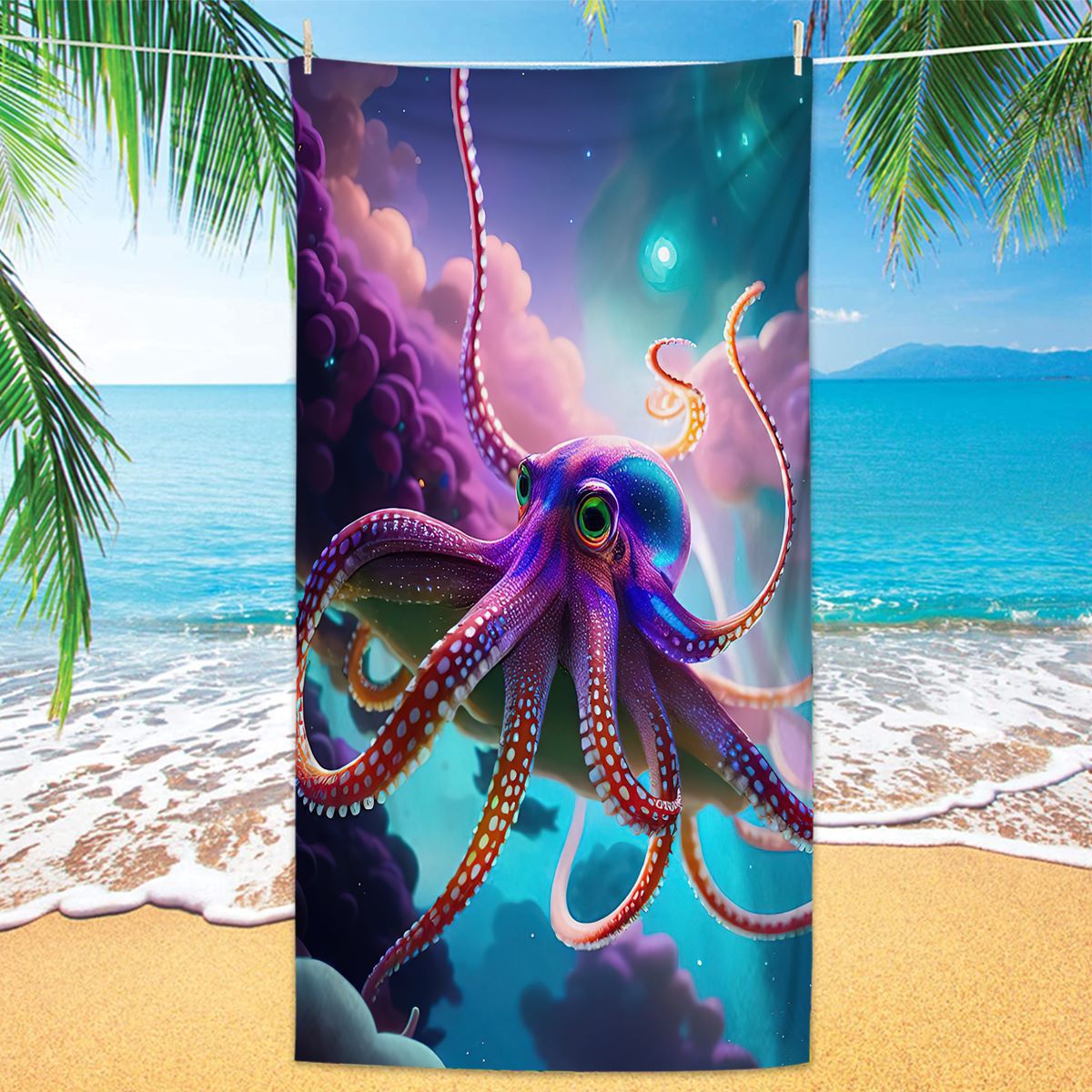 GiftoLuck Turtles Printing Beach Towel Quick Dry Sand Free Microfiber Holiday Travel Towel