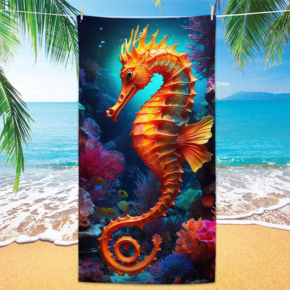 GiftoLuck Turtles Printing Beach Towel Quick Dry Sand Free Microfiber Holiday Travel Towel