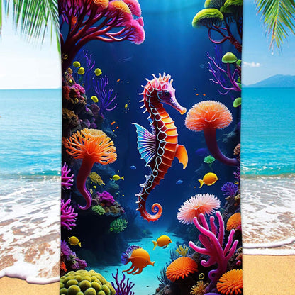 GiftoLuck Turtles Printing Beach Towel Quick Dry Sand Free Microfiber Holiday Travel Towel