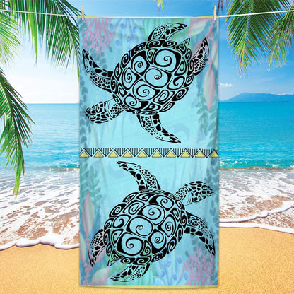 GiftoLuck Turtles Printing Beach Towel Quick Dry Sand Free Microfiber Holiday Travel Towel