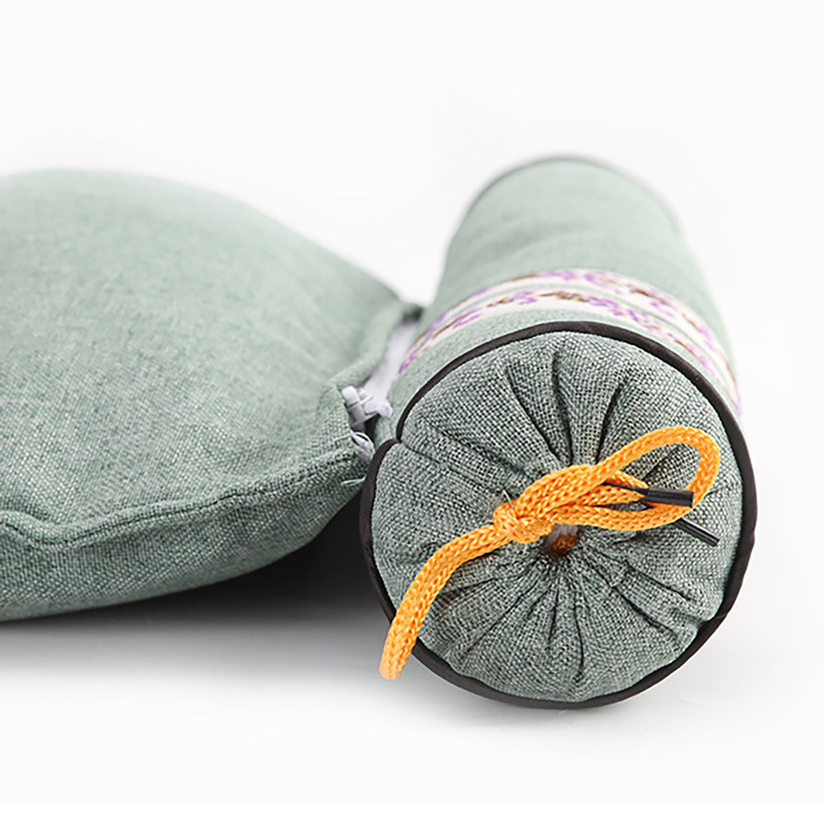 GifitoLuck Cervical Buckwheat Pillow, Detachable Ergonomic Cooling Pillow with Embroidered Cover, Breathable Neck Support Cushion, Thoughtful Sleep Gift for Mum, Nan or Partner