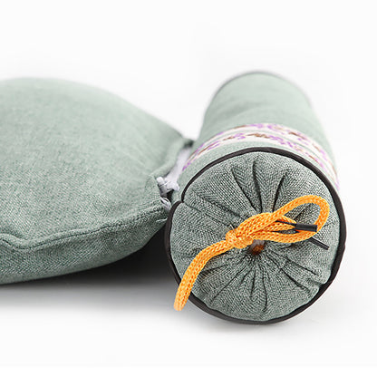 GifitoLuck Cervical Buckwheat Pillow, Detachable Ergonomic Cooling Pillow with Embroidered Cover, Breathable Neck Support Cushion, Thoughtful Sleep Gift for Mum, Nan or Partner
