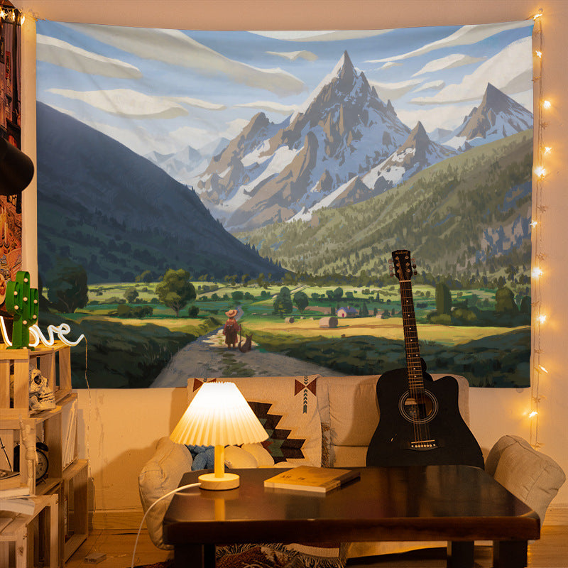 GiftoLuck INS Style Tapestry, Super Healing Ambient Background Cloth, High-End Aesthetic Wall Hanging for Bedroom & Headboard Decor, Elegant Room Decoration Wall Cloth