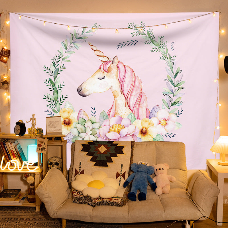 GiftoLuck INS Style Tapestry, Super Healing Ambient Background Cloth, High-End Aesthetic Wall Hanging for Bedroom & Headboard Decor, Elegant Room Decoration Wall Cloth