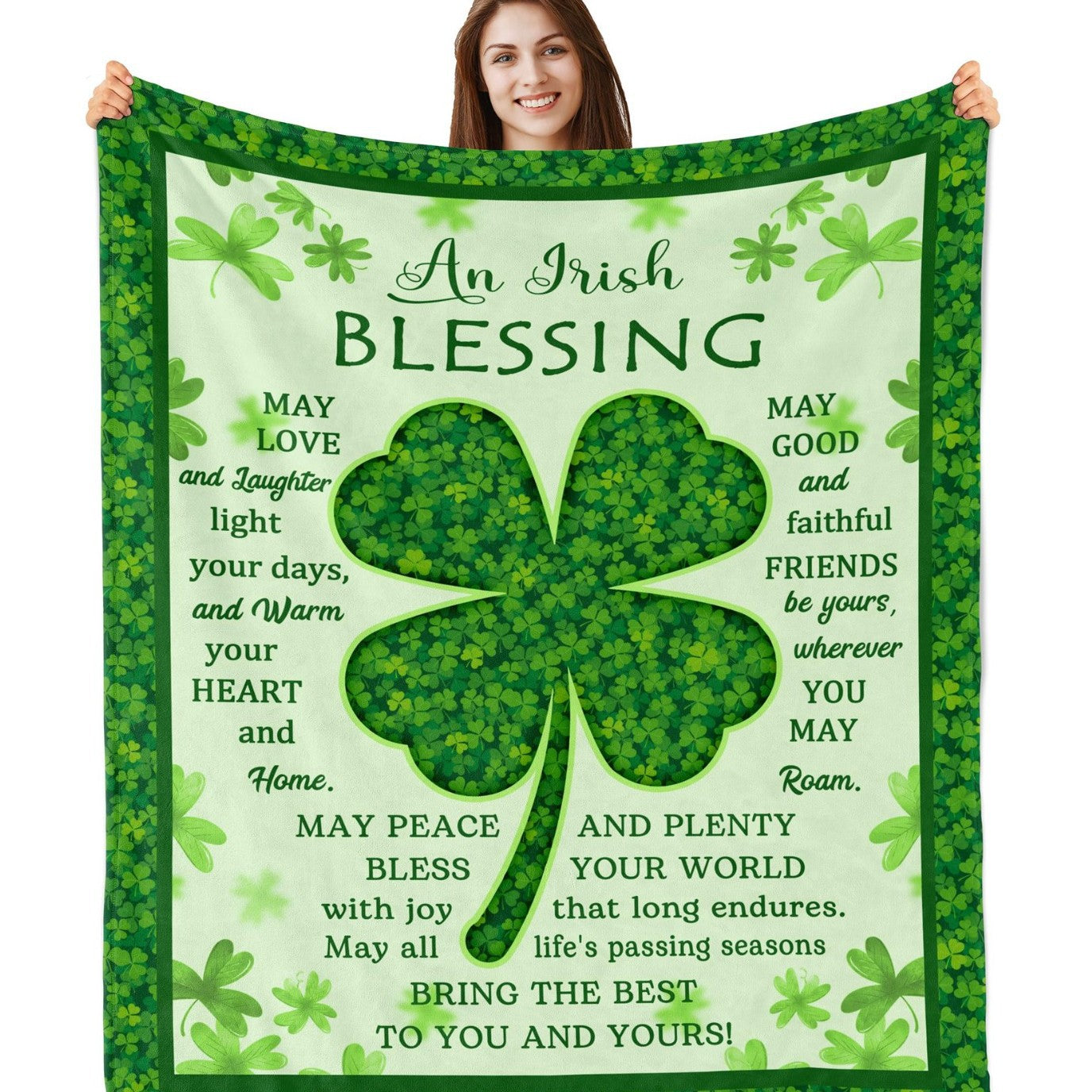 GiftoLuck “Home Is Where My Plants Are” Flannel Blanket for Mom Cozy Plant Lover Throw for Sofa, Bed & Living Room