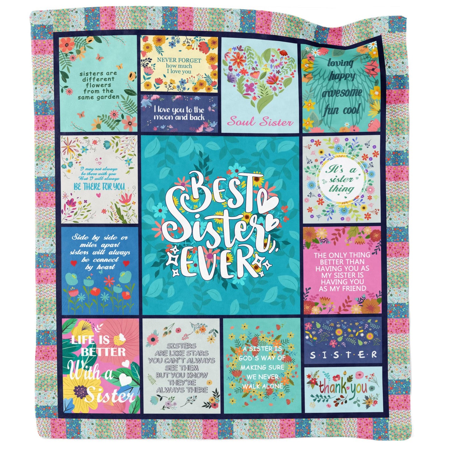 GiftoLuck “Best Granddaughter Ever” Flannel Blanket Soft Cozy Throw for Sofa, Bed & Living Room