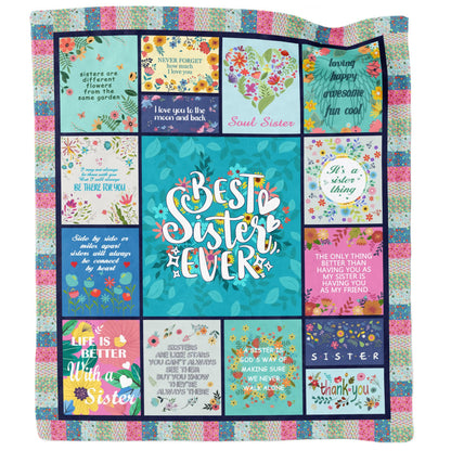 GiftoLuck “Best Granddaughter Ever” Flannel Blanket Soft Cozy Throw for Sofa, Bed & Living Room