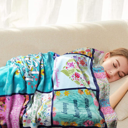 GiftoLuck “Best Granddaughter Ever” Flannel Blanket Soft Cozy Throw for Sofa, Bed & Living Room