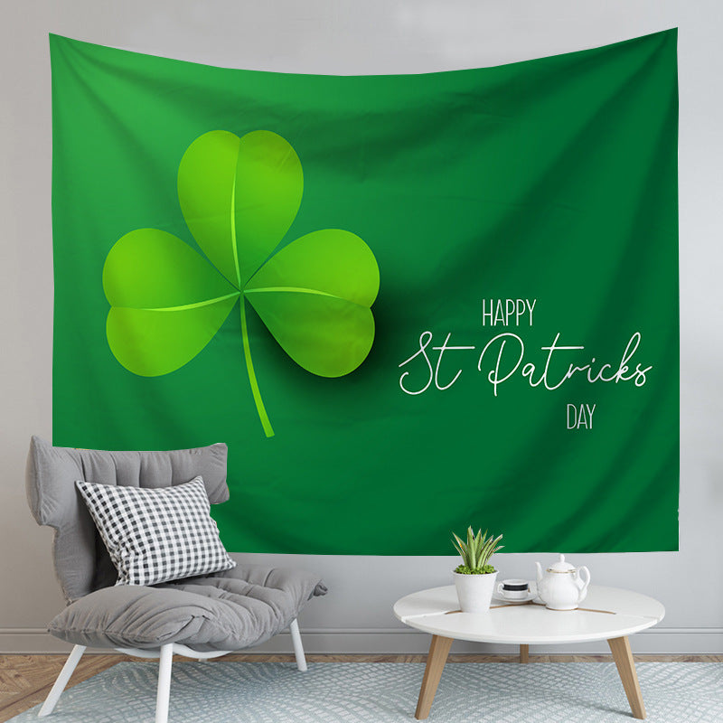 GiftoLuck St. Patrick's Day Irish Themed Tapestry Wall Hanging – Festive Home Decor for Bedroom Headboard, Living Room Background & Holiday Party Decorations