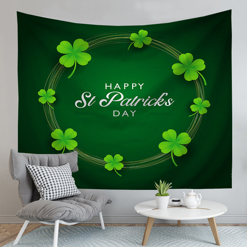 GiftoLuck St. Patrick's Day Irish Themed Tapestry Wall Hanging – Festive Home Decor for Bedroom Headboard, Living Room Background & Holiday Party Decorations