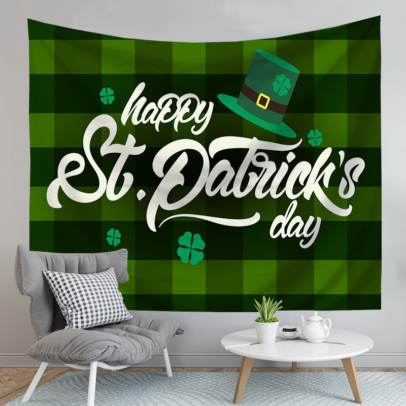 GiftoLuck St. Patrick's Day Irish Themed Tapestry Wall Hanging – Festive Home Decor for Bedroom Headboard, Living Room Background & Holiday Party Decorations