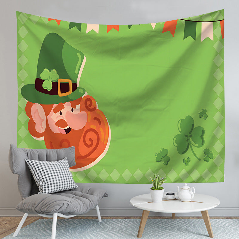 GiftoLuck St. Patrick's Day Irish Themed Tapestry Wall Hanging – Festive Home Decor for Bedroom Headboard, Living Room Background & Holiday Party Decorations