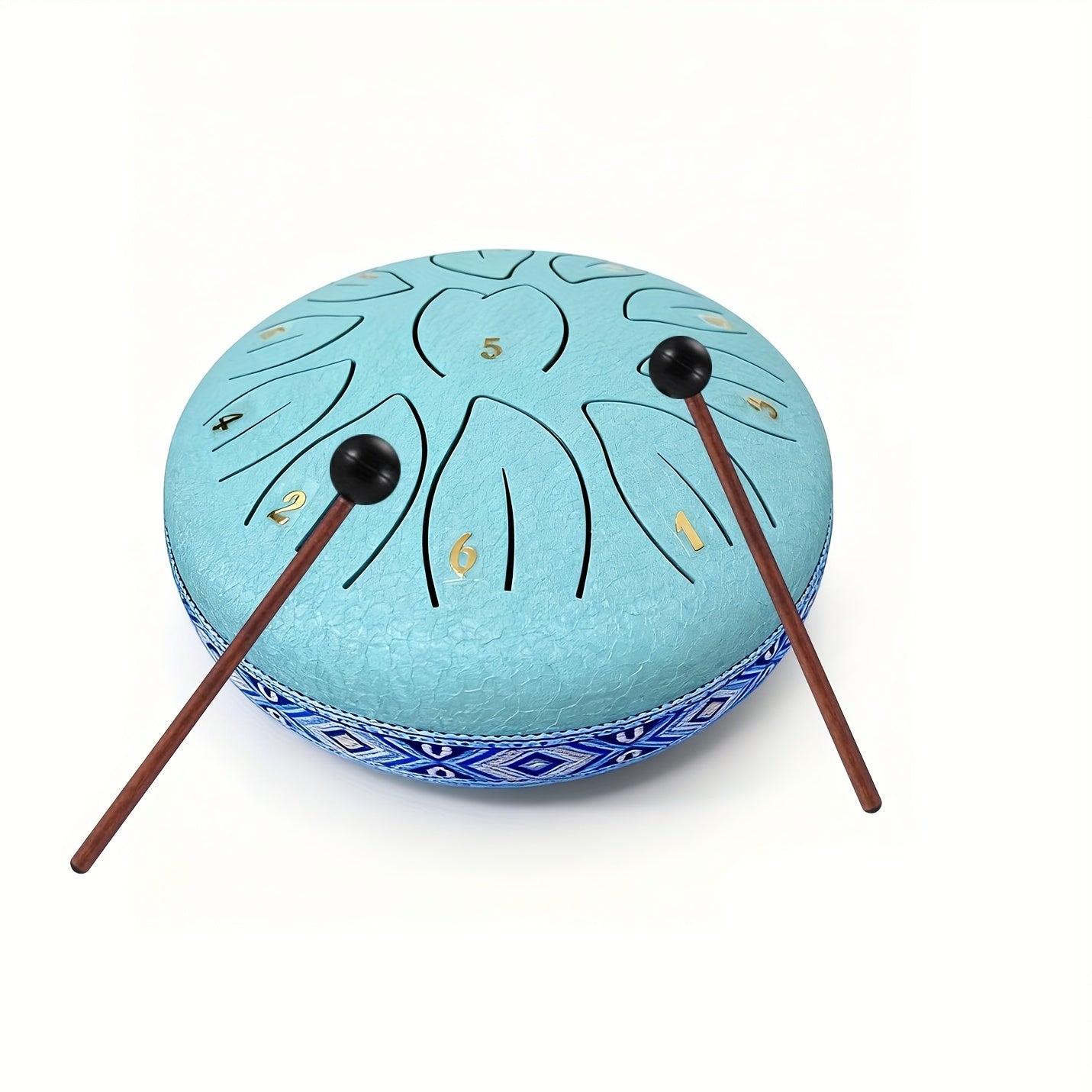 [Musical Instrument for Children&Adults] 6-Note,11-Note Steel Tongue Chakra Drum | 6-Inch (15.2cm) with Bag, Drum Mallets & Music Book | Outdoor Garden Rain Chime for Children&Adults