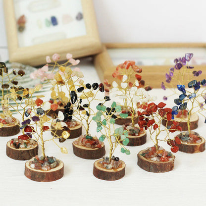 🍀Best-1 FortuneX Tree🍀GiftoLuck 12pcs Of A Seven Chakras Crystal  Fengshui Trees Set