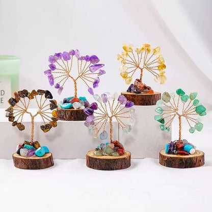 🍀Best-1 FortuneX Tree🍀GiftoLuck 12pcs Of A Seven Chakras Crystal  Fengshui Trees Set