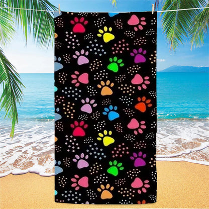 GiftoLuck Tennis Car Anchor Sports Print Beach Towel Quick Dry Sand Free Microfiber Travel Towel