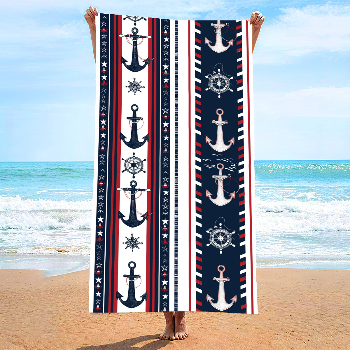 GiftoLuck Summer Time Animals Print Sand Free Beach Towel Quick Dry Holiday Travel Swimming Bath Towel