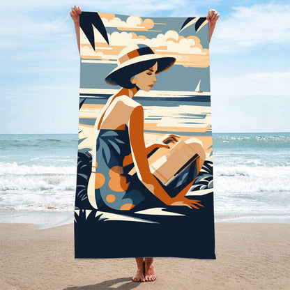 GiftoLuck Summer Time Animals Print Sand Free Beach Towel Quick Dry Holiday Travel Swimming Bath Towel