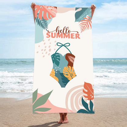 GiftoLuck Summer Time Animals Print Sand Free Beach Towel Quick Dry Holiday Travel Swimming Bath Towel