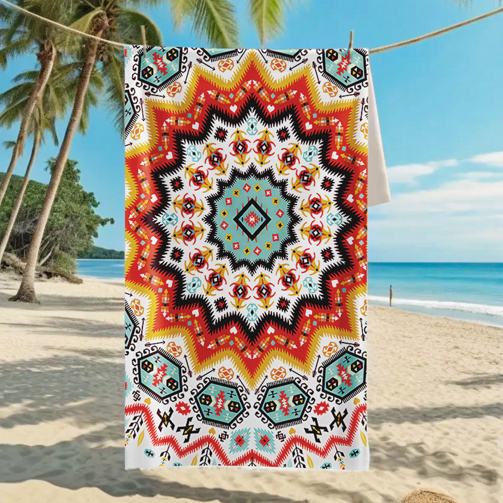GiftoLuck Summer Time Animals Print Sand Free Beach Towel Quick Dry Holiday Travel Swimming Bath Towel