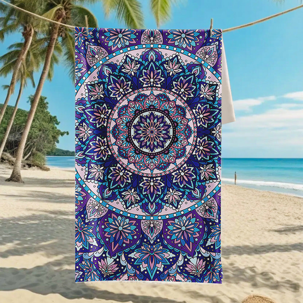 GiftoLuck Summer Time Animals Print Sand Free Beach Towel Quick Dry Holiday Travel Swimming Bath Towel