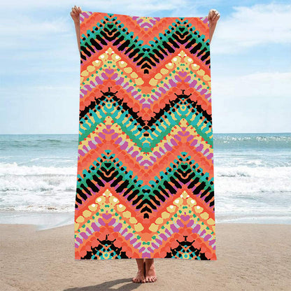 GiftoLuck Summer Time Animals Print Sand Free Beach Towel Quick Dry Holiday Travel Swimming Bath Towel