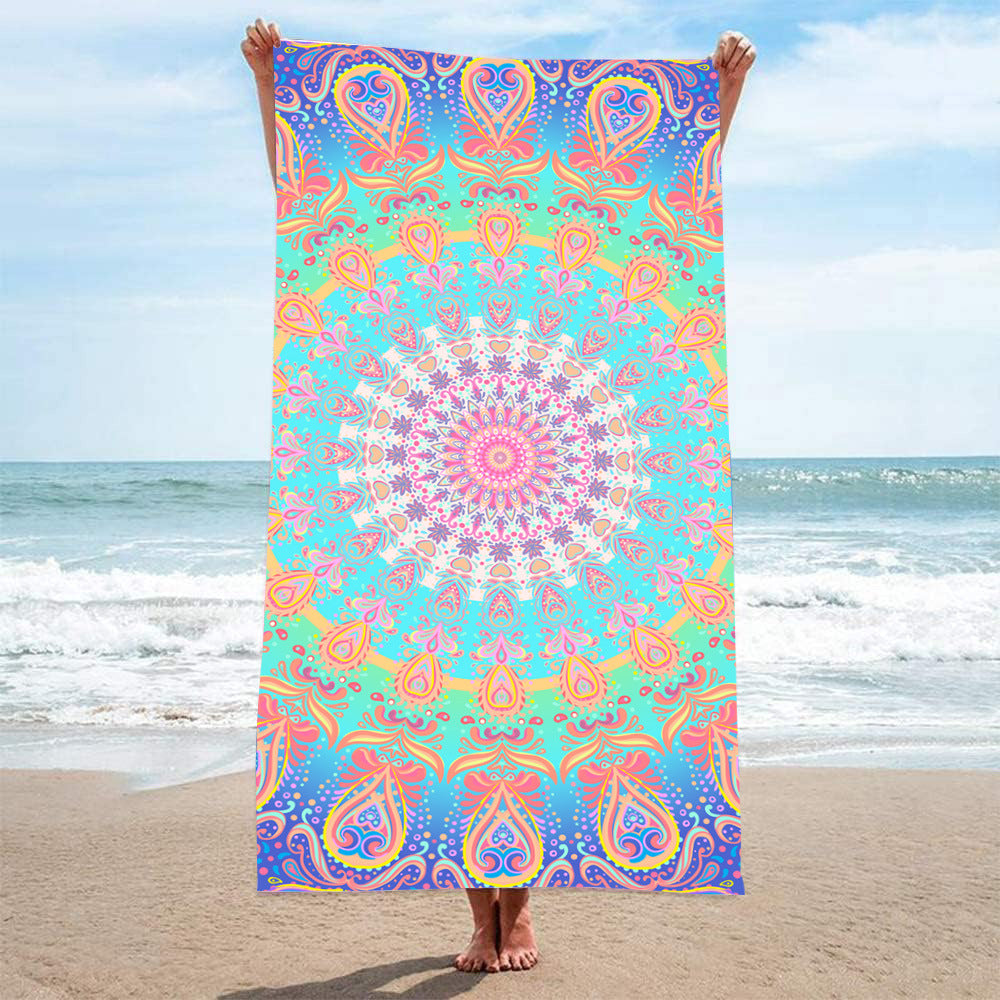 GiftoLuck Summer Time Animals Print Sand Free Beach Towel Quick Dry Holiday Travel Swimming Bath Towel