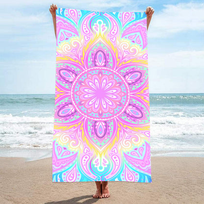 GiftoLuck Summer Time Animals Print Sand Free Beach Towel Quick Dry Holiday Travel Swimming Bath Towel