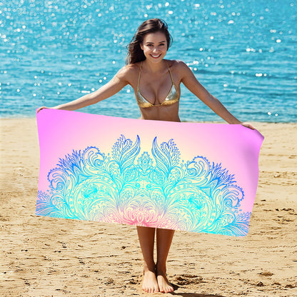 GiftoLuck Summer Time Animals Print Sand Free Beach Towel Quick Dry Holiday Travel Swimming Bath Towel